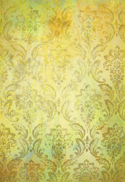 Dokulu arka plan: sarı ve yeşil çiçek desenleri