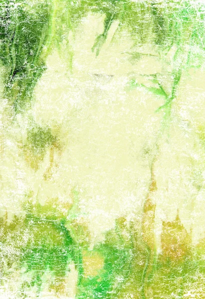 Abstrakt strukturierter Hintergrund: grüne und braune Muster auf gelbem Hintergrund — Stockfoto