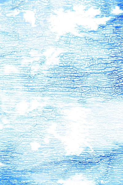 Abstract textured background: white cloud-like patterns on blue backdrop — Stock Photo, Image