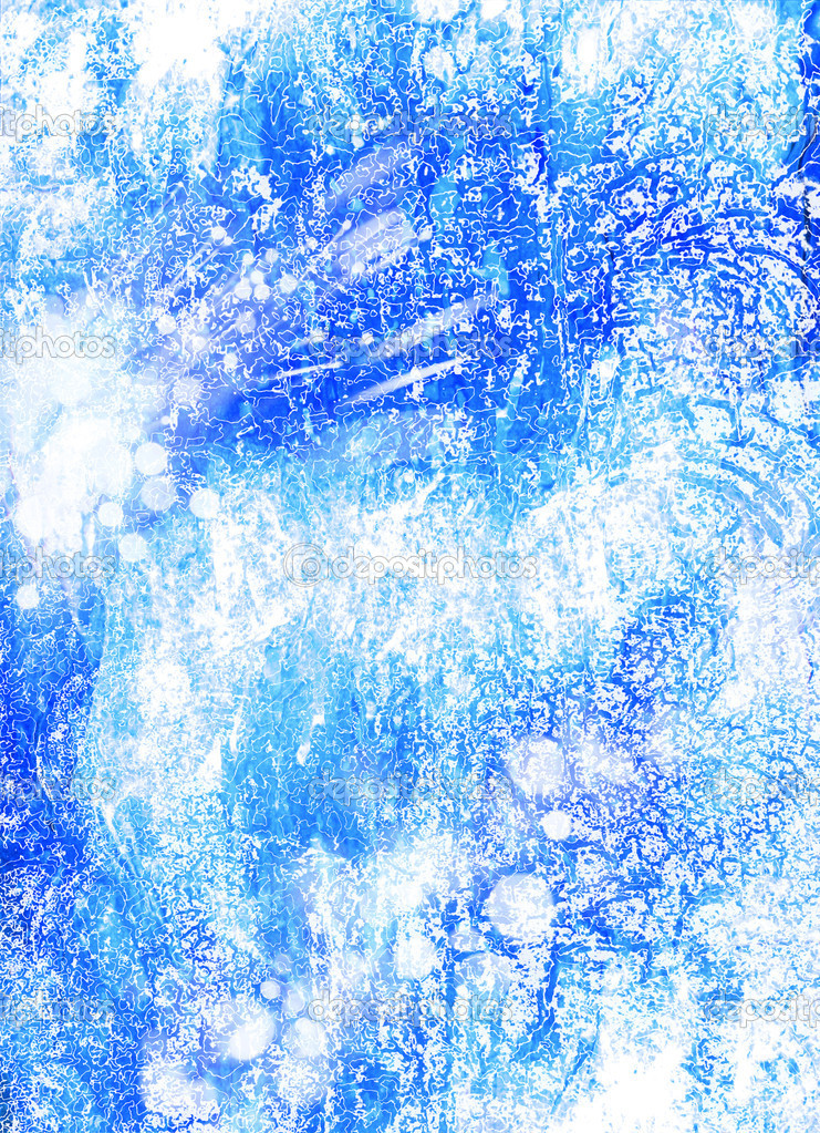 Abstract textured background: white patterns on blue sky-like backdrop