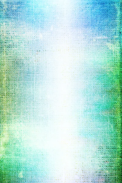 Old vintage canvas: abstract textured background with blue, green, and white patterns — Stock Photo, Image