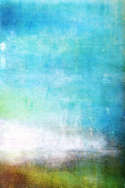 Абстрактный текстурированный фон: белый, коричневый и зеленый узоры на голубом небосводе — стоковое фото