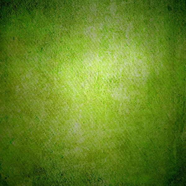 Fond ou papier vert abstrait avec projecteur central lumineux et cadre de bordure sombre avec texture de fond grunge. Pour la conception de mise en page vintage d'art graphique coloré léger — Photo