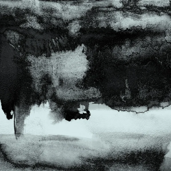抽象水彩画的纹理背景: 黑色和灰色的颜色 — 图库照片