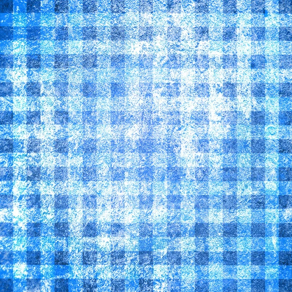 Modré pozadí abstraktní nebo papír s grunge textury a bílé zaškrtnutí (čtvercové) vzory — Stock fotografie