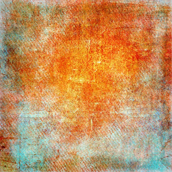 Sehr detaillierter orange und blauer Grunge-Hintergrund oder Papier mit Vintage-Textur — Stockfoto