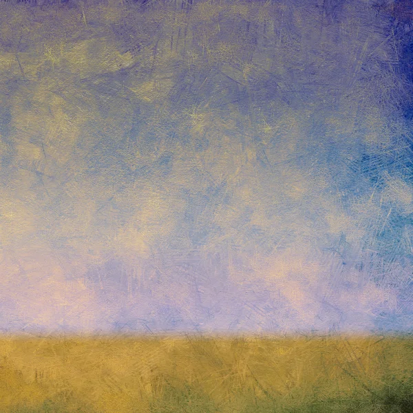 グランジ フィールドと青い空、自然の背景 — ストック写真