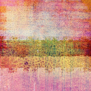 Old grunge background with delicate abstract canvas