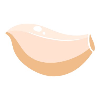 Taze sarımsak. Soyulmuş sarımsak. Mutfak için sebze malzemesi. Çizgi film tarzı. Tasarım ve dekorasyon için vektör illüstrasyonu.