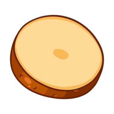 Taze patates. Patatesleri dilimleyin. Mutfak için sebze malzemesi. Çizgi film tarzı. Tasarım ve dekorasyon için vektör illüstrasyonu.