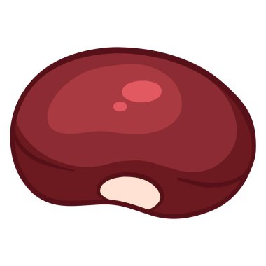 Taze fasulye. Kırmızı fasulye. Bulaşık malzemeleri. Çizgi film tarzı. Tasarım ve dekorasyon için vektör illüstrasyonu.