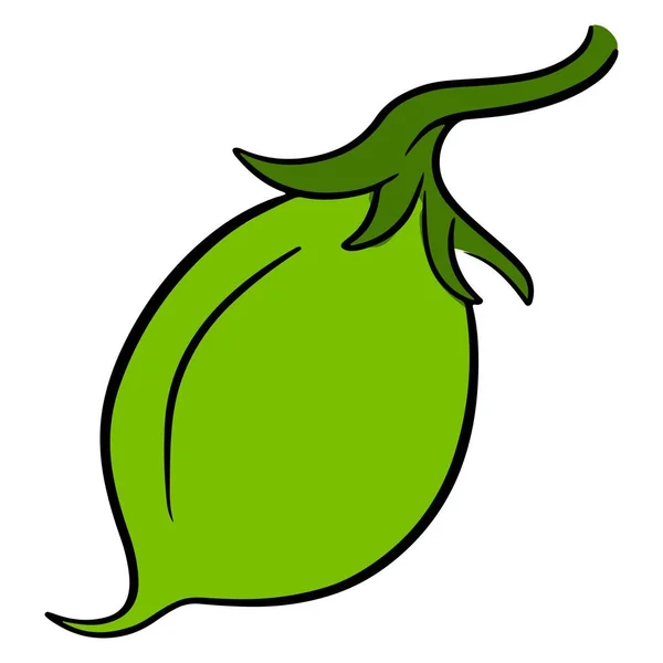 新鮮なひよこ豆 若い緑のひよこ豆 料理の材料 漫画風 デザインと装飾のためのベクトルイラスト — ストックベクタ