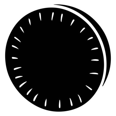 Taze daikon. Japon turpu. Dilimi kes. Bulaşık malzemeleri. Siluet. Tasarım ve dekorasyon için vektör illüstrasyonu.