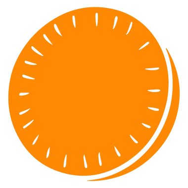 Taze havuç. Dilimlenmiş havuç dilimi. Mutfak malzemesi. Çizgi film tarzı. Tasarım ve dekorasyon için vektör illüstrasyonu.