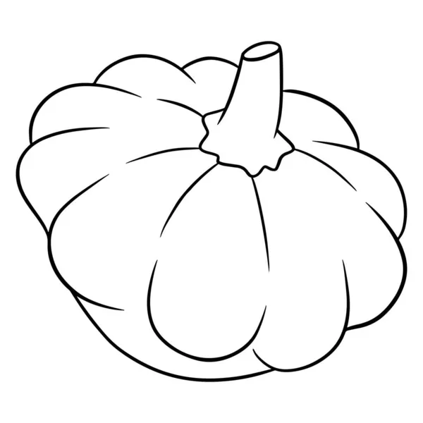 Calabaza Fresca Hortalizas Ingrediente Para Cocina Estilo Línea Ilustración Vectorial — Archivo Imágenes Vectoriales