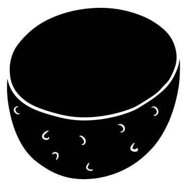 Taze patates. Yarım patates. Mutfak için sebze malzemesi. Siluet. Tasarım ve dekorasyon için vektör illüstrasyonu.