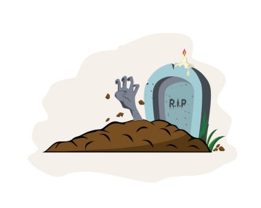 Vector grave  rest in peace