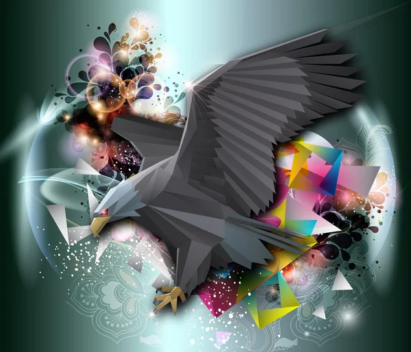 Abstracción brillante con águila — Foto de Stock