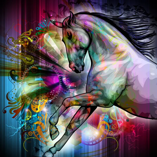 Abstrakcyjnego obrazu konia — Zdjęcie stockowe