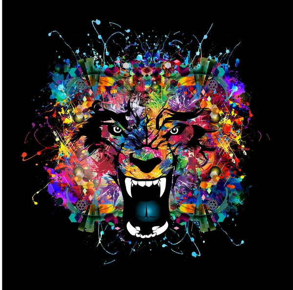 abstrect öfkeli wolf