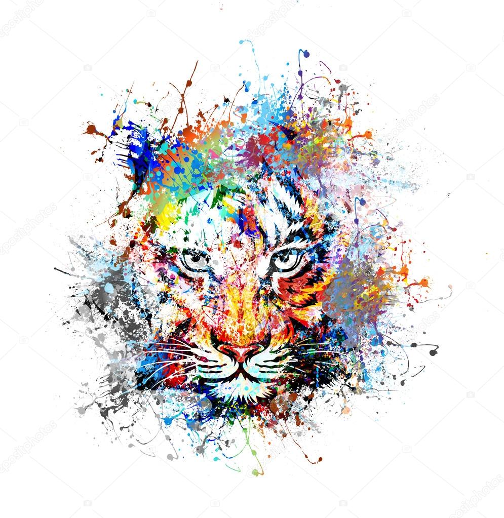 Abstract tiger