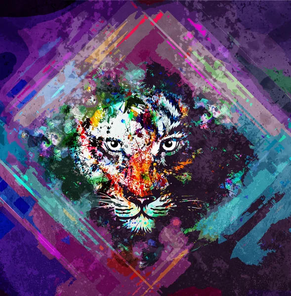 Desenho com um tigre — Fotografia de Stock