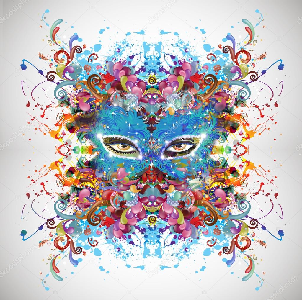 Abstract carnival  mask with eyes