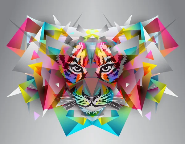 soyut sanat tiger şekil.