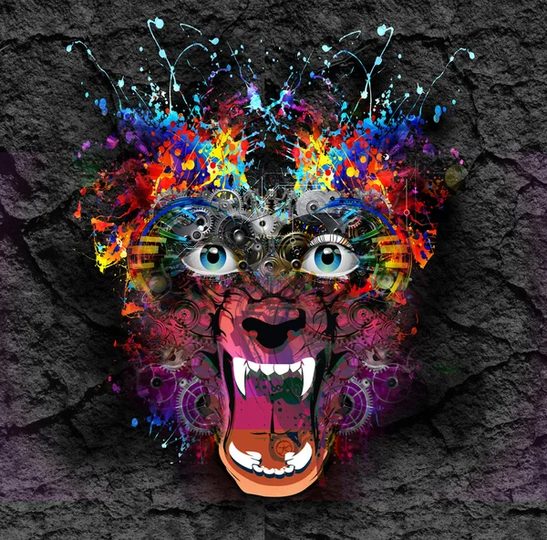 Abstract colorful animal head — Stock Photo, Image