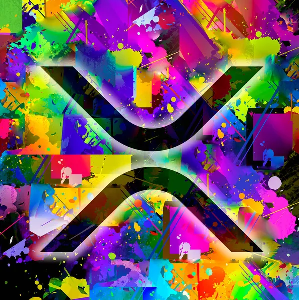 Xpr Cryptocurrency Coin Colorful Background Cryptocurrency Concept — 스톡 사진