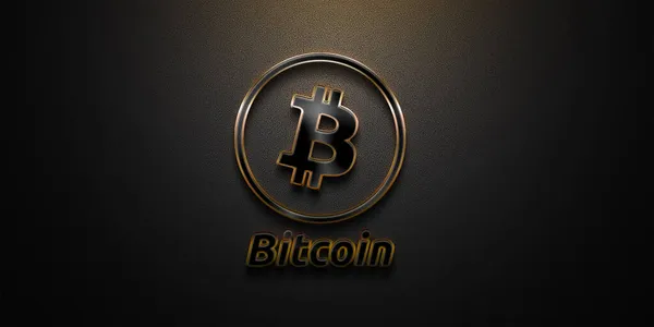 Bitcoin Cryptocurrency Mynt Mörk Bakgrund Cryptocurrency Koncept — Stockfoto