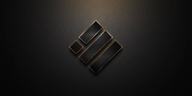 binance koyu arkaplan üzerinde şifreli para kullanır, kripto para kavramı