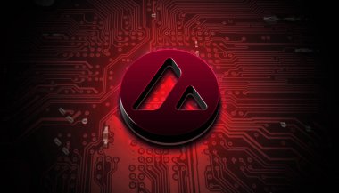 dijital arkaplan üzerinde çığ kripto para, kripto para kavramı