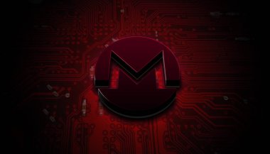 Monero şifreli para dijital arkaplan, kripto para kavramı