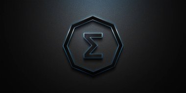 Renkli arkaplan üzerinde engo kripto para, kripto para kavramı