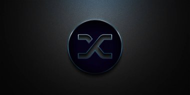 Renkli arkaplan üzerinde sentetik kripto para, kripto para kavramı