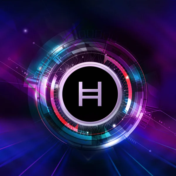 Hedera Coin Cryptocurrency Πολύχρωμο Φόντο Τέχνη Χρώμα — Φωτογραφία Αρχείου