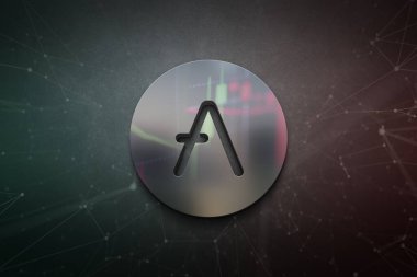 3D rengarenk arkaplan, kripto para kavramı renk sanatı üzerine şifreleme