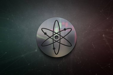 Kozmos şifreleme para rengarenk arka plan, kripto para kavramı renk sanatı