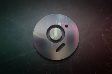 Renkli arkaplan, kripto para, kripto para kavramı renk sanatı üzerine 3 boyutlu grafikleme