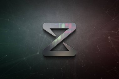 Renkli arkaplan, kripto para, kripto para konsepti renk sanatı üzerinde 3D görüntüleme