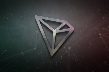 3D rengarenk arkaplan, kripto para kavramı renk sanatı üzerine üç boyutlu şifreleme