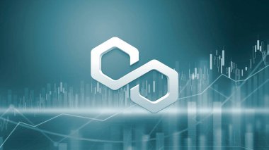 Renkli arkaplan üzerine çokgen şifreleme para, kripto para konsept renk sanat