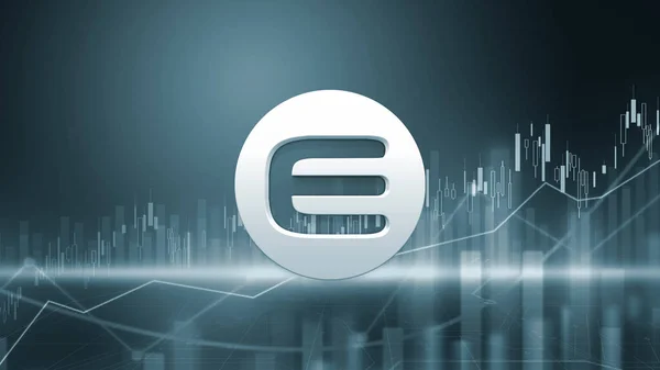 Rendering Enjin Cryptocurrency Coin Colorful Background Cryptocurrency Concept Color Art — Stock Photo, Image