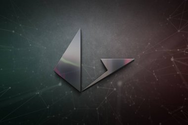 Renkli arkaplan, şifreleme konsepti renk sanatı üzerine 3 boyutlu görünüm şifreleme para