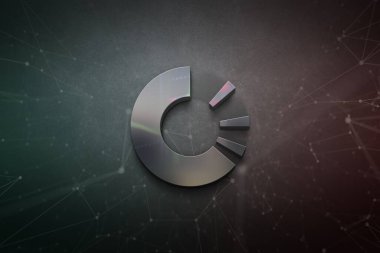 Renkli arkaplan, kripto para kavramı renk sanatı üzerine orijinal şifreli para oluşturma 3B