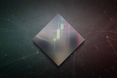 3D rengarenk arkaplan, kripto para, kripto para kavramı renk sanatı üzerine dalgalar oluşturuluyor