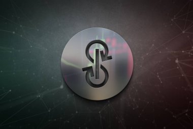 3D rengarenk arkaplan, kripto para kavramı renk sanatı üzerine şifreleme hasreti