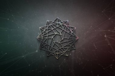 güç kripto para koyu arkaplan üzerinde, kripto para kavramı