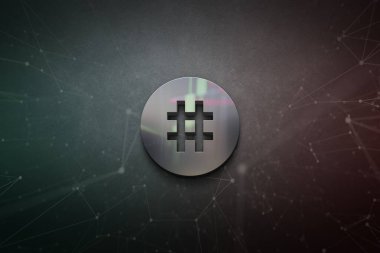 Koyu arkaplan üzerinde kripto para rezervi, kripto para kavramı